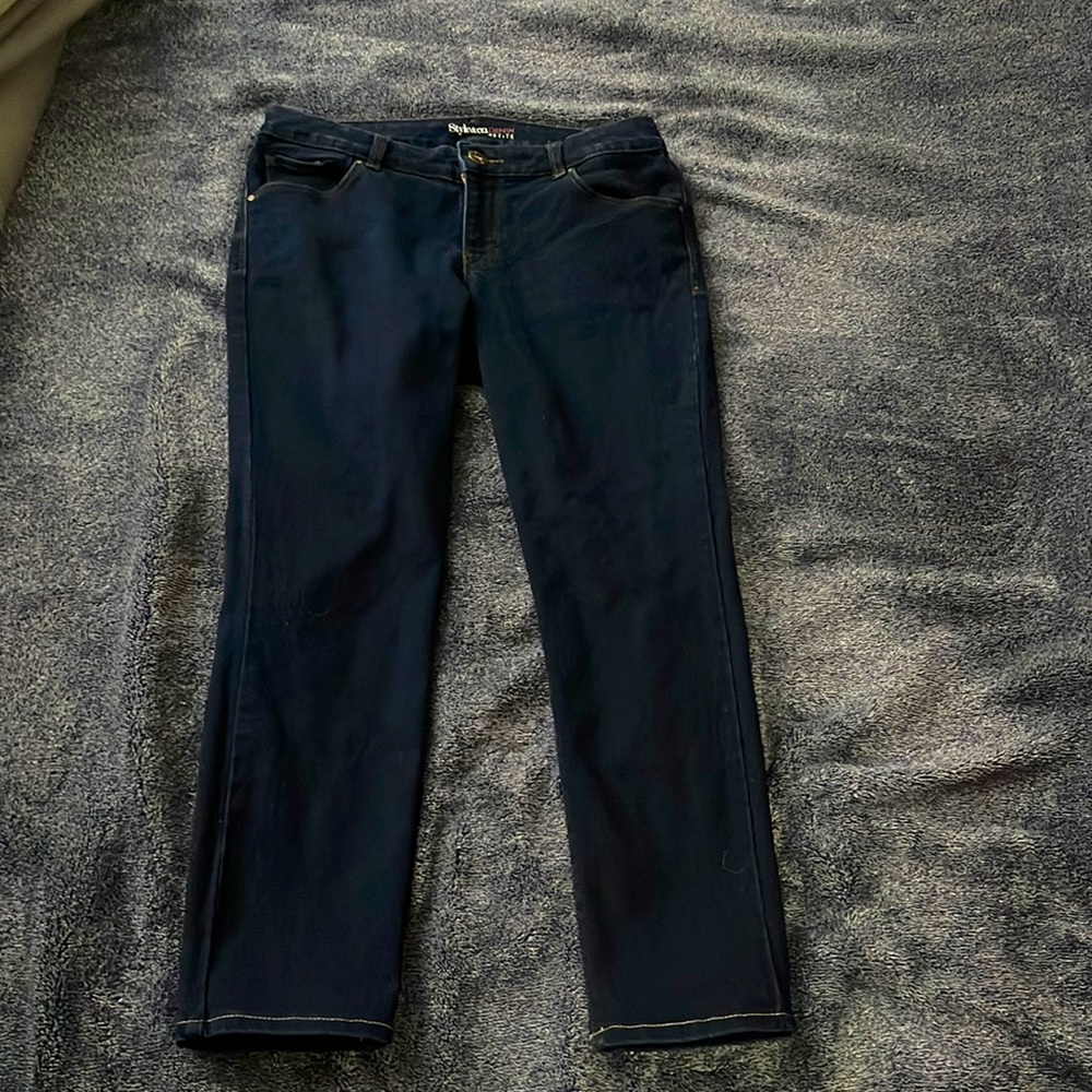 Dark Blue Petite Curvy Skinny Jeans